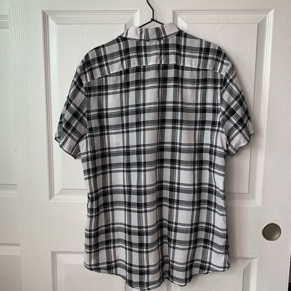 Gap Slim Fit Plaid Short Sleeve Button Up Tee Sz Large - Picture 7 of 9